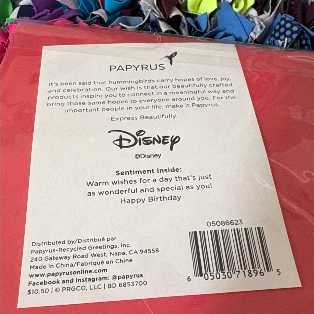 🆕Disney/Papyrus “Minnie Mouse” Birthday Card